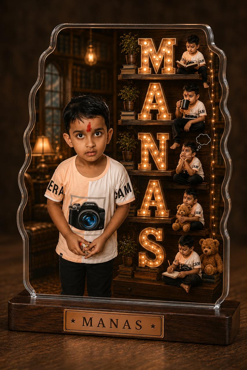 Manas Personalized Acrylic Name Caricature